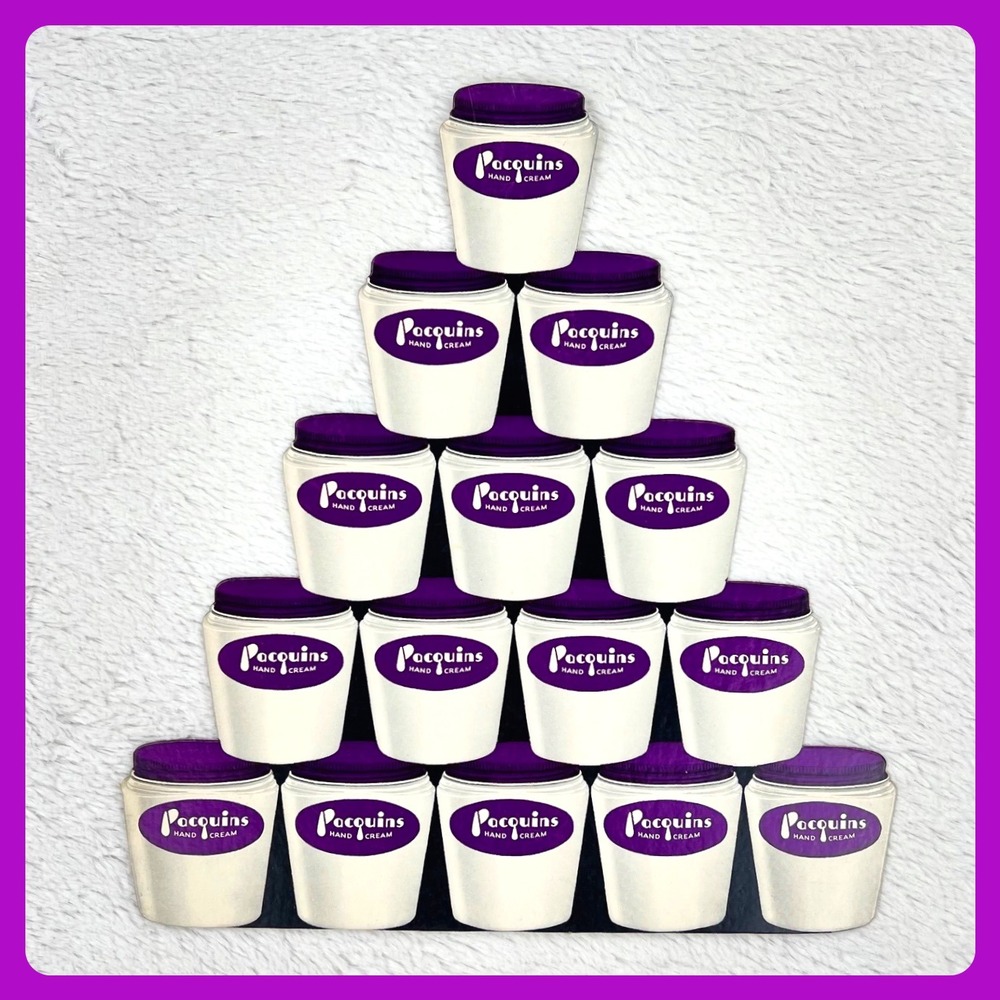 1940s Pacquins Hand Cream Display Stand Cardboard‎ Advertising Sign Promo